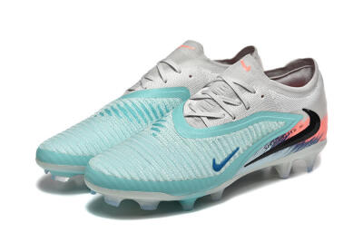 Nike Phantom 6 Low Elite FG Firm Ground Soccer Cleats - Aqua/Soft Blue/Coral Pink
