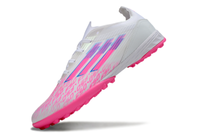 Adidas F50 Elite TF Artificial Turf Soccer Shoes - White/Bright Pink/Light Blue