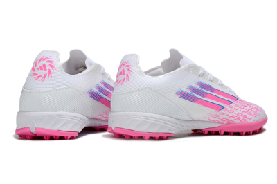 Adidas F50 Elite TF Artificial Turf Soccer Shoes - White/Bright Pink/Light Blue