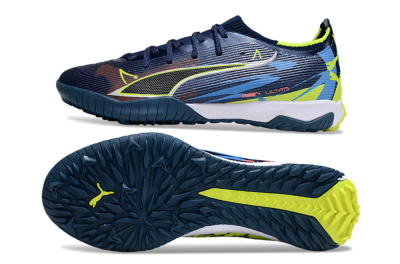 Puma Ultra Ultimate TF Artificial Turf Soccer Shoes - Blue/Neon Green/Orange