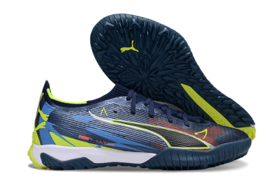 Puma Ultra Ultimate TF Artificial Turf Soccer Shoes - Blue/Neon Green/Orange