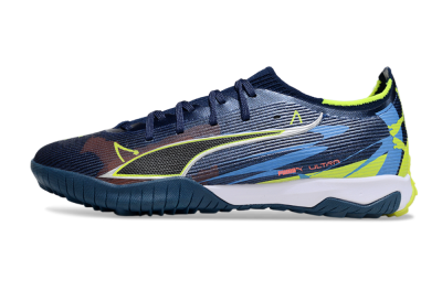 Puma Ultra Ultimate TF Artificial Turf Soccer Shoes - Blue/Neon Green/Orange