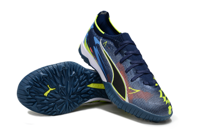 Puma Ultra Ultimate TF Artificial Turf Soccer Shoes - Blue/Neon Green/Orange