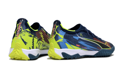 Puma Ultra Ultimate TF Artificial Turf Soccer Shoes - Blue/Neon Green/Orange