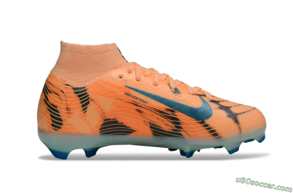 Nike Air Zoom Mercurial Superfly 10 Elite FG Firm Ground Soccer Cleats - Orange/Electric Blue/Soft Pink 5