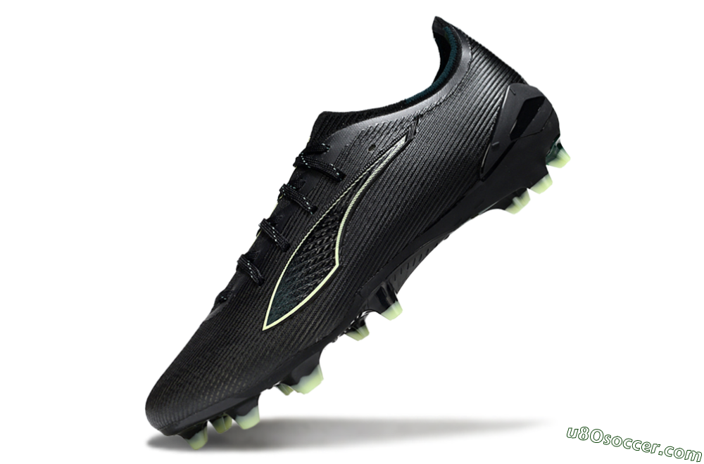 Puma Ultra Ultimate FG Firm Ground Soccer Cleats - Black/Neon Green/Charcoal Gray 5