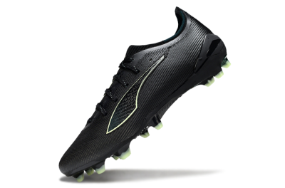 Puma Ultra Ultimate FG Firm Ground Soccer Cleats - Black/Neon Green/Charcoal Gray