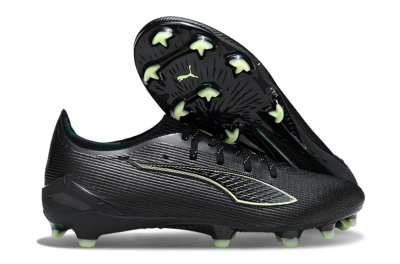 Puma Ultra Ultimate FG Firm Ground Soccer Cleats - Black/Neon Green/Charcoal Gray