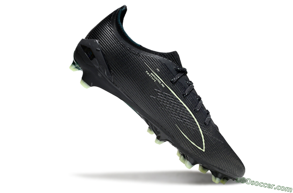 Puma Ultra Ultimate FG Firm Ground Soccer Cleats - Black/Neon Green/Charcoal Gray 4