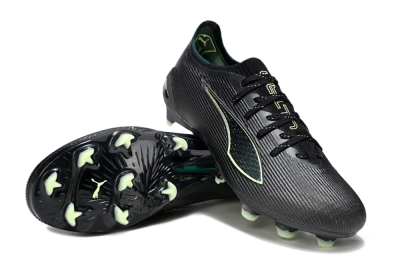 Puma Ultra Ultimate FG Firm Ground Soccer Cleats - Black/Neon Green/Charcoal Gray