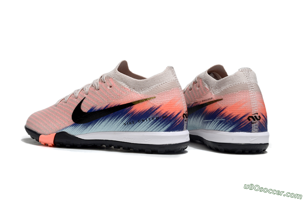Nike Air Zoom Mercurial Vapor 16 Elite TF Artificial Turf Soccer Shoes - Pink/Coral Burst/Deep Blue 4