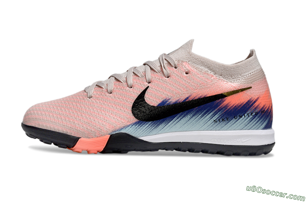 Nike Air Zoom Mercurial Vapor 16 Elite TF Artificial Turf Soccer Shoes - Pink/Coral Burst/Deep Blue 2