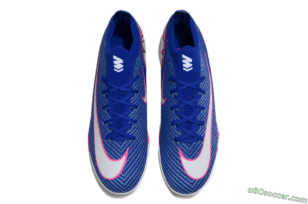 Nike Air Zoom Mercurial Vapor 16 Elite TF Artificial Turf Soccer Shoes - Blue/Electric Blue/Fuchsia Pink 4