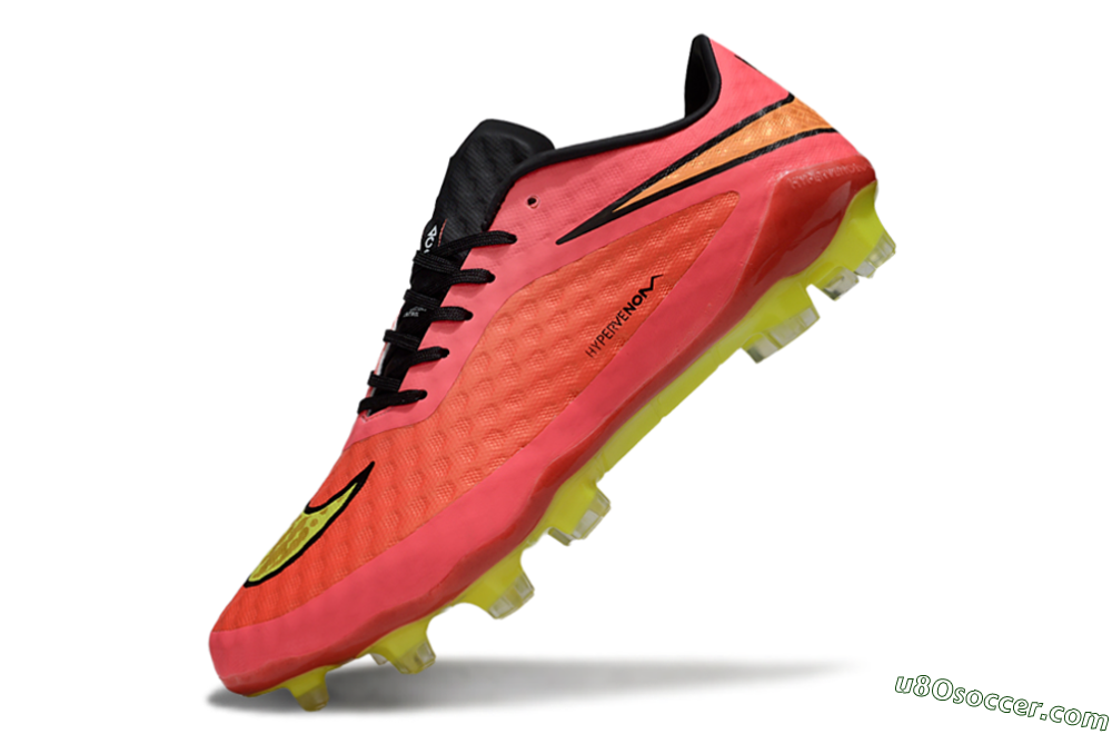 Nike Hypervenom Phantom FG Firm Ground Soccer Cleats - Pink/Electric Lime/Black 5