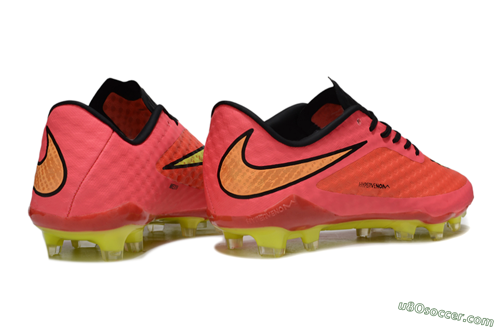 Nike Hypervenom Phantom FG Firm Ground Soccer Cleats - Pink/Electric Lime/Black 6