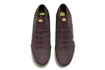 Nike Air Zoom Mercurial Vapor 16 Elite TF Artificial Turf Soccer Shoes - Brown/Lime Twist/Silver Dots