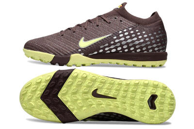 Nike Air Zoom Mercurial Vapor 16 Elite TF Artificial Turf Soccer Shoes - Brown/Lime Twist/Silver Dots