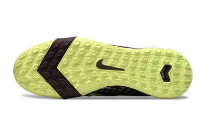 Nike Air Zoom Mercurial Vapor 16 Elite TF Artificial Turf Soccer Shoes - Brown/Lime Twist/Silver Dots