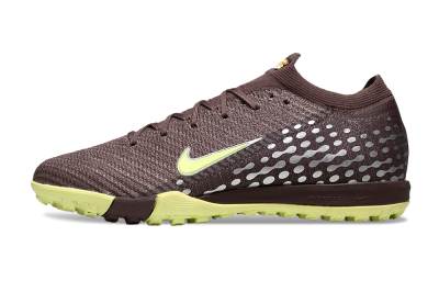 Nike Air Zoom Mercurial Vapor 16 Elite TF Artificial Turf Soccer Shoes - Brown/Lime Twist/Silver Dots