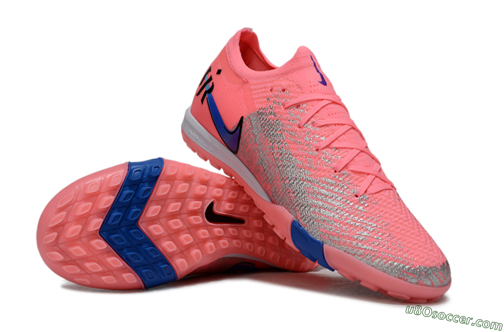 Nike Air Zoom Mercurial Vapor 16 Elite TF Artificial Turf Soccer Shoes - Pink/Bright Coral/Deep Blue 3