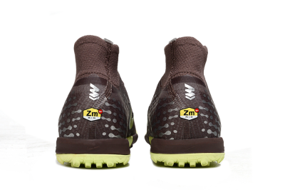Nike Air Zoom Mercurial Superfly 10 Elite TF Artificial Turf Soccer Shoes - Brown/Lime Green/Slate Grey