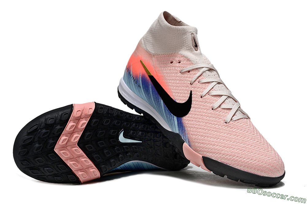 Nike Air Zoom Mercurial Superfly 10 Elite TF Artificial Turf Soccer Shoes - Pink/Coral Breeze/Faded Blue 3
