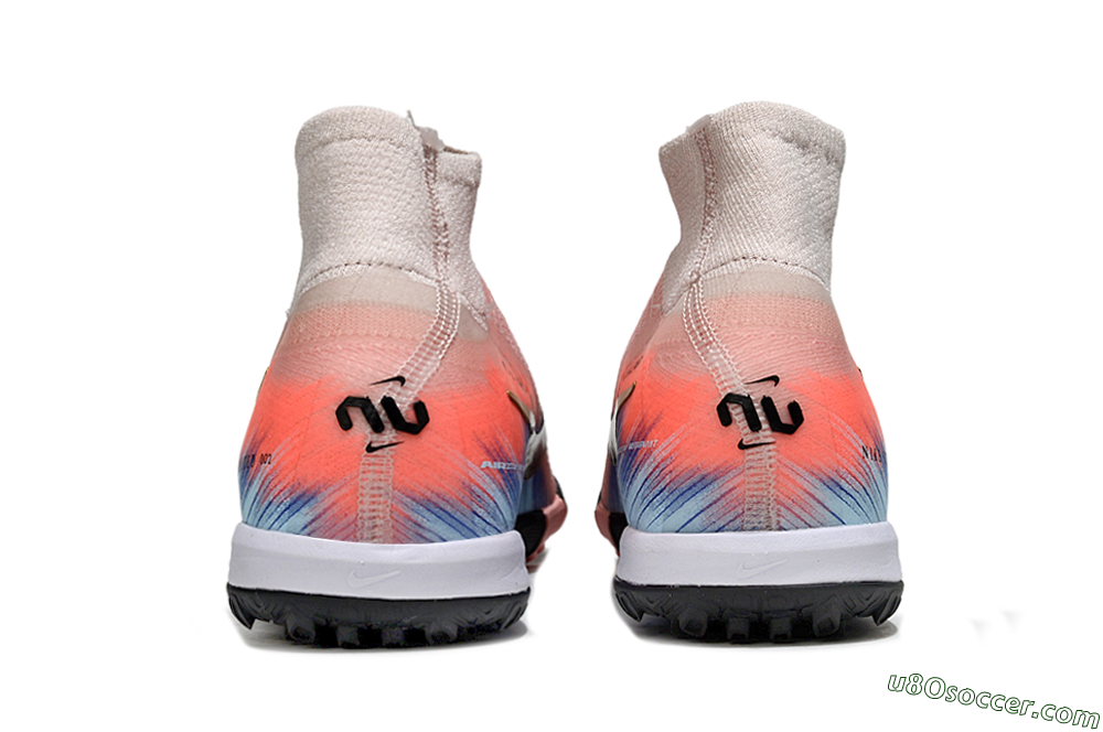 Nike Air Zoom Mercurial Superfly 10 Elite TF Artificial Turf Soccer Shoes - Pink/Coral Breeze/Faded Blue 5