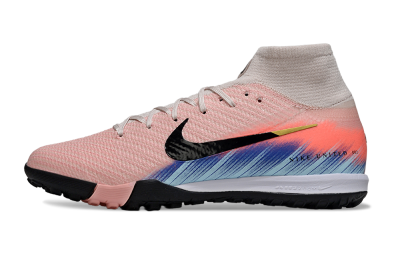 Nike Air Zoom Mercurial Superfly 10 Elite TF Artificial Turf Soccer Shoes - Pink/Coral Breeze/Faded Blue