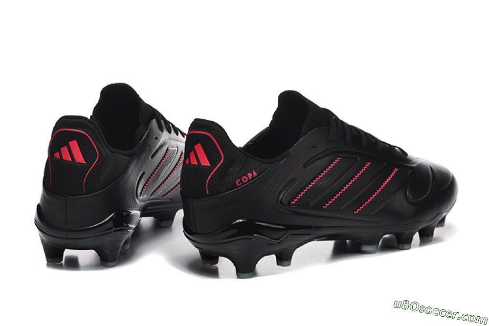 Adidas Copa Pure 2 FG Firm Ground Soccer Cleats - Black/Crimson Burst/Sleek Charcoal 9
