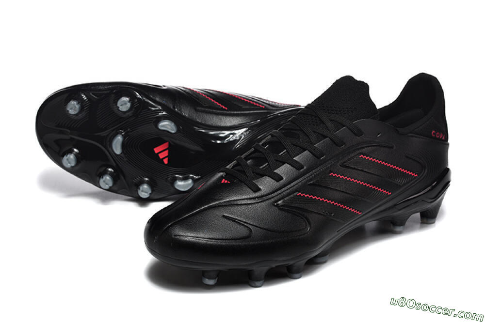Adidas Copa Pure 2 FG Firm Ground Soccer Cleats - Black/Crimson Burst/Sleek Charcoal 3