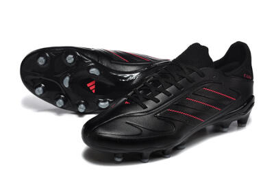 Adidas Copa Pure 2 FG Firm Ground Soccer Cleats - Black/Crimson Burst/Sleek Charcoal