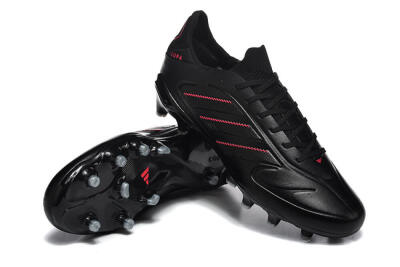 Adidas Copa Pure 2 FG Firm Ground Soccer Cleats - Black/Crimson Burst/Sleek Charcoal