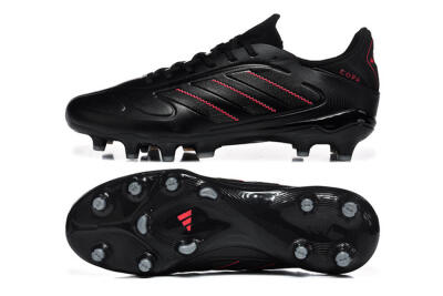 Adidas Copa Pure 2 FG Firm Ground Soccer Cleats - Black/Crimson Burst/Sleek Charcoal