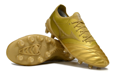 Mizuno Morelia Neo 4 FG Firm Ground Soccer Cleats - Gold/Metallic Gold/Shiny Gold