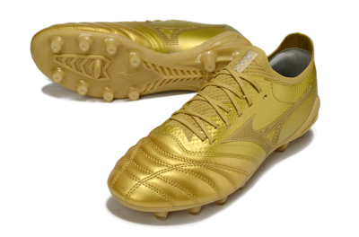 Mizuno Morelia Neo 4 FG Firm Ground Soccer Cleats - Gold/Metallic Gold/Shiny Gold