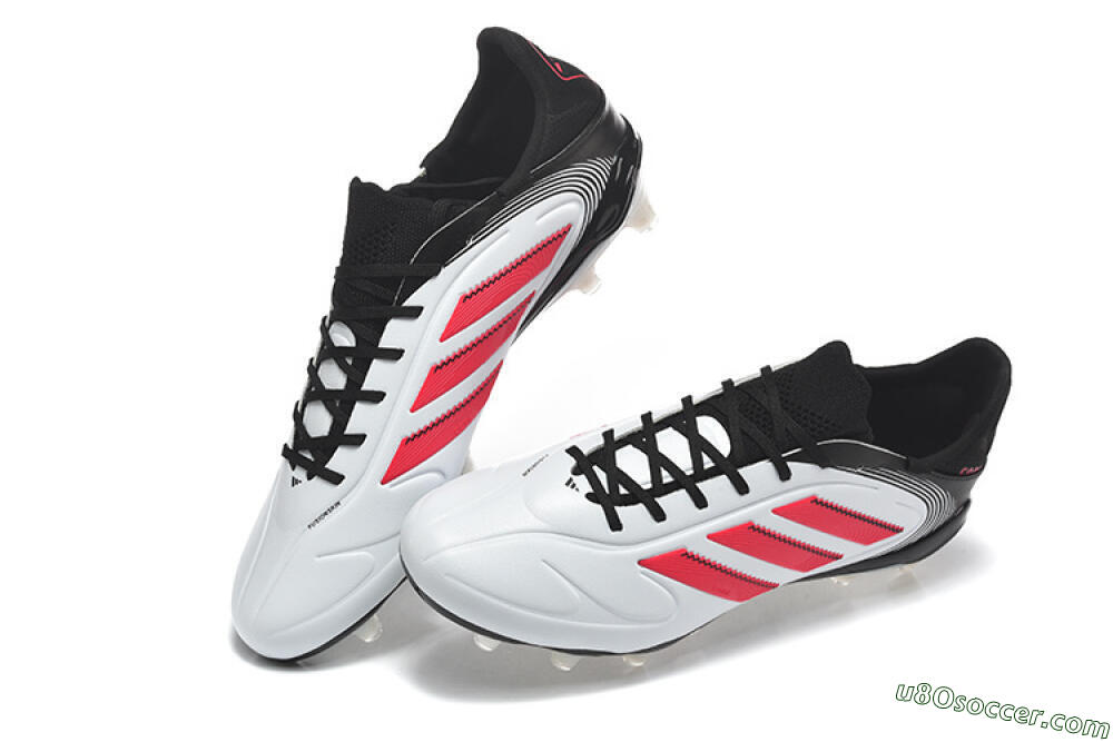 Adidas Copa Pure 2 FG Firm Ground Soccer Cleats - White/Crimson Red/Black 6