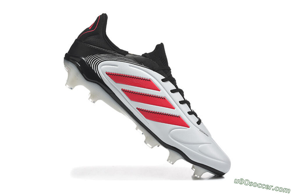 Adidas Copa Pure 2 FG Firm Ground Soccer Cleats - White/Crimson Red/Black 7