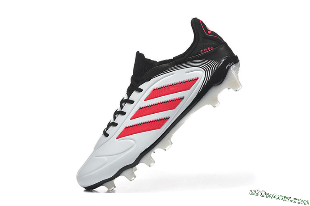 Adidas Copa Pure 2 FG Firm Ground Soccer Cleats - White/Crimson Red/Black 8