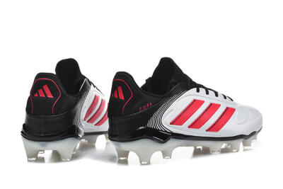 Adidas Copa Pure 2 FG Firm Ground Soccer Cleats - White/Crimson Red/Black
