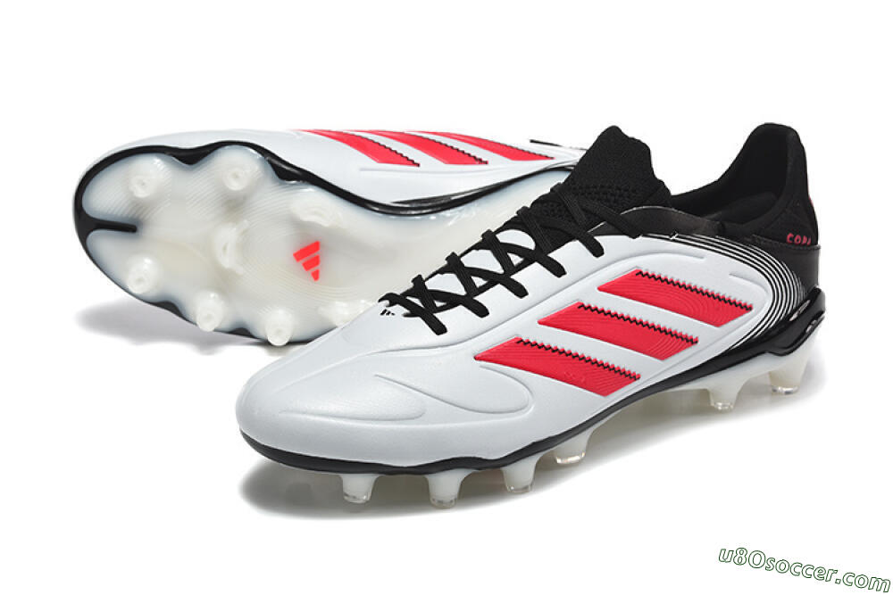 Adidas Copa Pure 2 FG Firm Ground Soccer Cleats - White/Crimson Red/Black 3