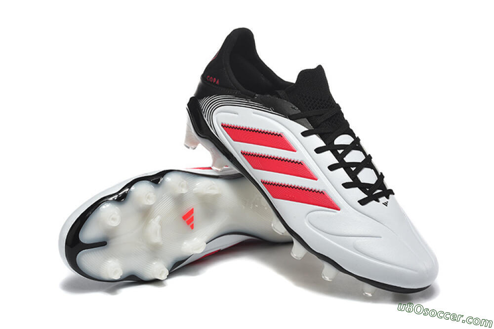 Adidas Copa Pure 2 FG Firm Ground Soccer Cleats - White/Crimson Red/Black 4