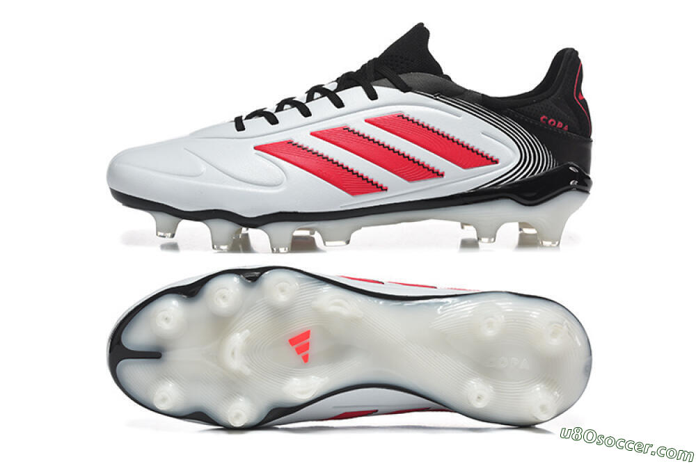 Adidas Copa Pure 2 FG Firm Ground Soccer Cleats - White/Crimson Red/Black 0