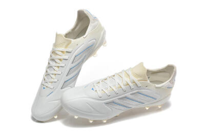 Adidas Copa Pure 2 FG Firm Ground Soccer Cleats - White/Light Gray/Blue