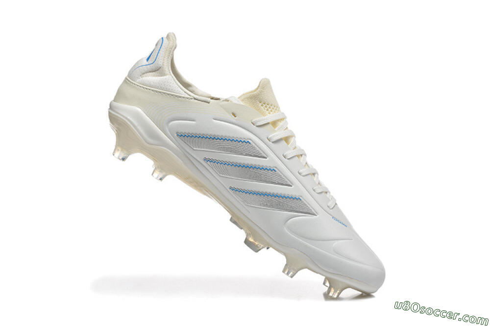Adidas Copa Pure 2 FG Firm Ground Soccer Cleats - White/Light Gray/Blue 7
