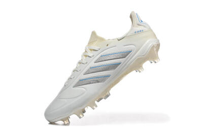 Adidas Copa Pure 2 FG Firm Ground Soccer Cleats - White/Light Gray/Blue