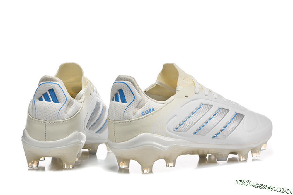 Adidas Copa Pure 2 FG Firm Ground Soccer Cleats - White/Light Gray/Blue 9