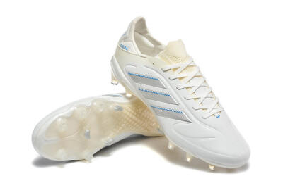 Adidas Copa Pure 2 FG Firm Ground Soccer Cleats - White/Light Gray/Blue