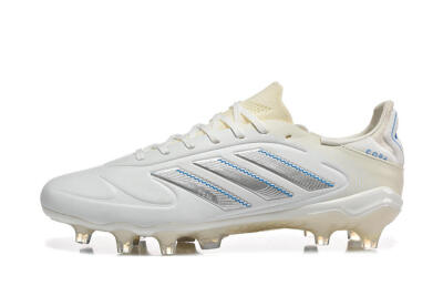 Adidas Copa Pure 2 FG Firm Ground Soccer Cleats - White/Light Gray/Blue