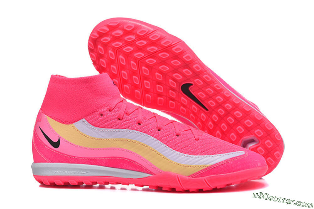Nike Air Zoom Mercurial Superfly 10 Elite TF Artificial Turf Soccer Shoes - Pink/Electric Pink/Lemon Yellow 1