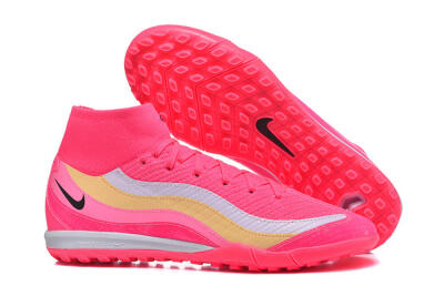 Nike Air Zoom Mercurial Superfly 10 Elite TF Artificial Turf Soccer Shoes - Pink/Electric Pink/Lemon Yellow